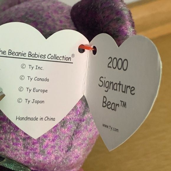 Rare 2000 Ty Beanie Baby Signature Bear Multiple Errors Tush Tag Numbers - Picture 6 of 9